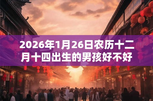 2026年1月26日农历十二月十四出生的男孩好不好