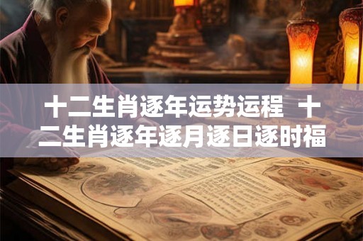 十二生肖逐年运势运程  十二生肖逐年逐月逐日逐时福禄详解