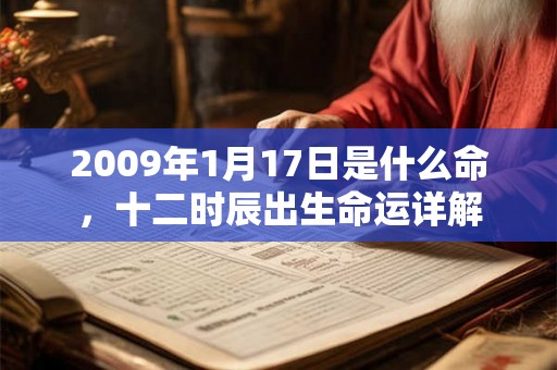 2009年1月17日是什么命,十二时辰出生命运详解 2009年1月17日是什么命,十二时辰出生命运详解