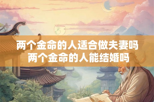 两个金命的人适合做夫妻吗 两个金命的人能结婚吗