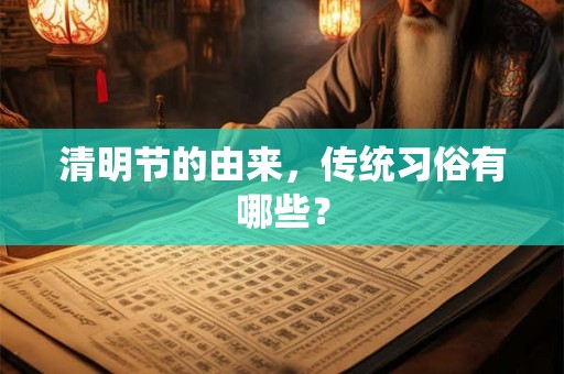 清明节的由来，传统习俗有哪些？