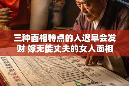 三种面相特点的人迟早会发财 嫁无能丈夫的女人面相