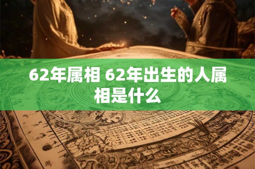 62年属相 62年出生的人属相是什么