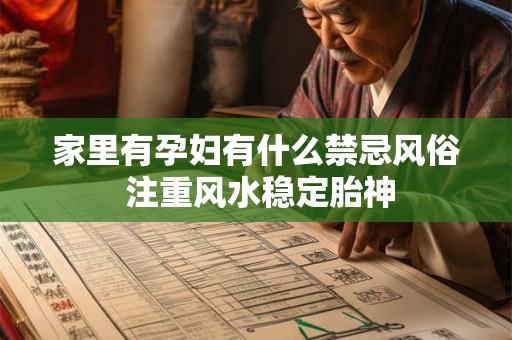 家里有孕妇有什么禁忌风俗 注重风水稳定胎神