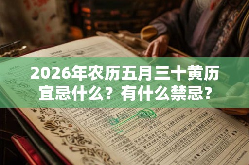 2026年农历五月三十黄历宜忌什么？有什么禁忌？