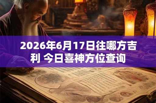 2026年6月17日往哪方吉利 今日喜神方位查询