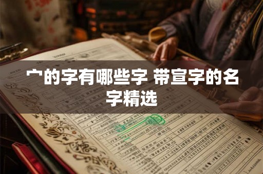 宀的字有哪些字 带宣字的名字精选