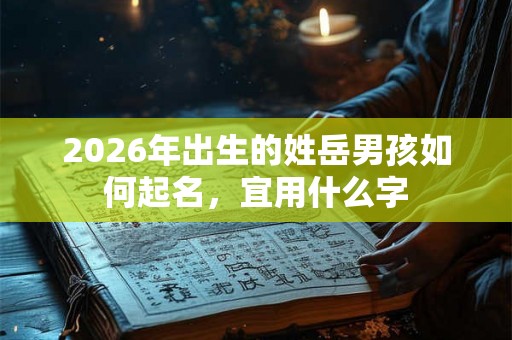 2026年出生的姓岳男孩如何起名，宜用什么字