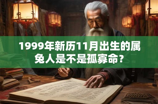 1999年新历11月出生的属兔人是不是孤寡命？