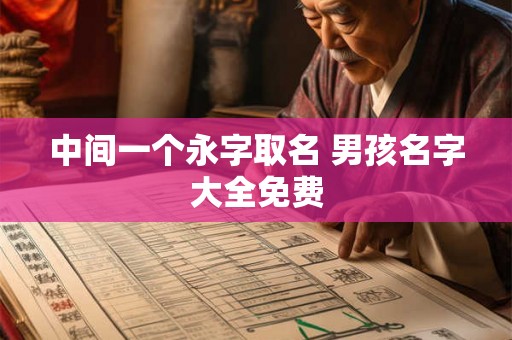 中间一个永字取名 男孩名字大全免费