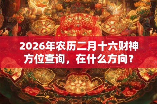 2026年农历二月十六财神方位查询，在什么方向？