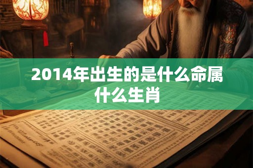 2014年出生的是什么命属什么生肖