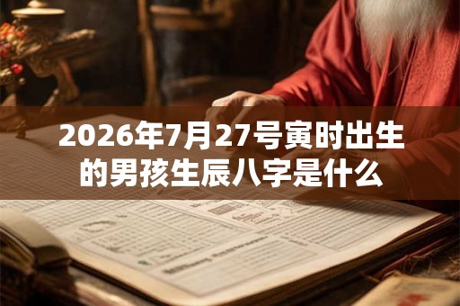 2026年7月27号寅时出生的男孩生辰八字是什么 2026年7月27号寅时出生的男孩生辰八字是什么