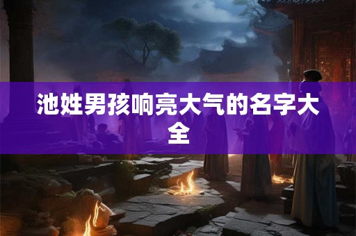 池姓男孩响亮大气的名字大全