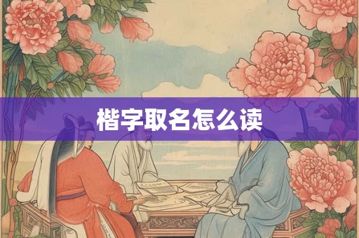 楷字取名怎么读