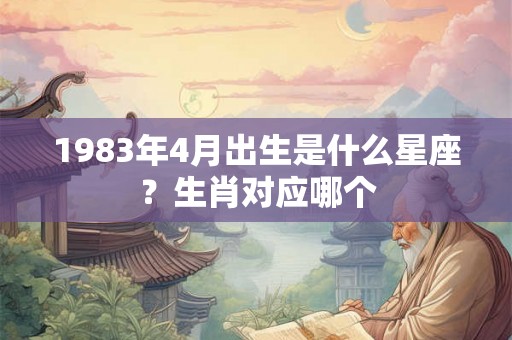 1983年4月出生是什么星座？生肖对应哪个