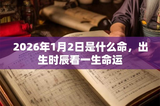 2026年1月2日是什么命，出生时辰看一生命运