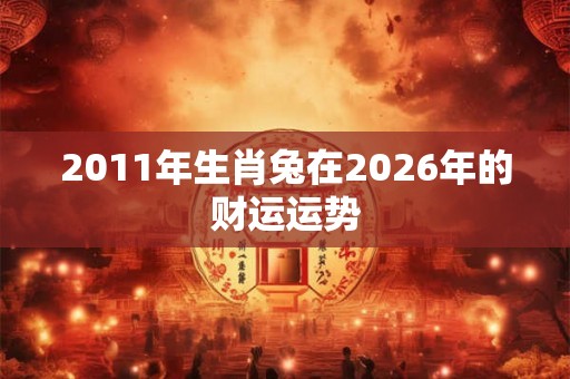 2011年生肖兔在2026年的财运运势