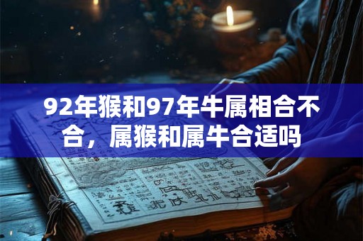 92年猴和97年牛属相合不合，属猴和属牛合适吗