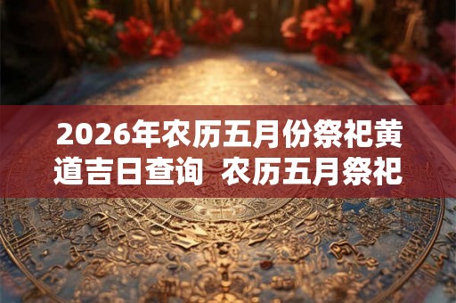 2026年农历五月份祭祀黄道吉日查询  农历五月祭祀的好日子有哪些