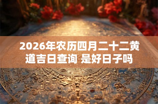 2026年农历四月二十二黄道吉日查询 是好日子吗