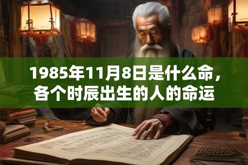 1985年11月8日是什么命，各个时辰出生的人的命运