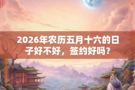 2026年农历五月十六的日子好不好，签约好吗？