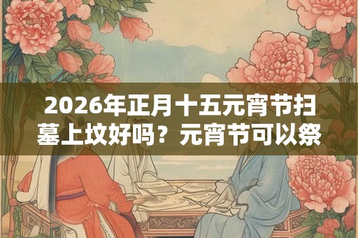 2026年正月十五元宵节扫墓上坟好吗？元宵节可以祭祖吗？