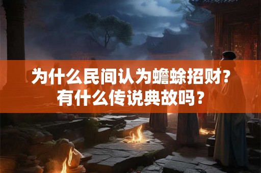 为什么民间认为蟾蜍招财？有什么传说典故吗？