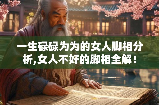 一生碌碌为为的女人脚相分析,女人不好的脚相全解！
