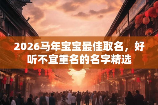 2026马年宝宝最佳取名，好听不宜重名的名字精选