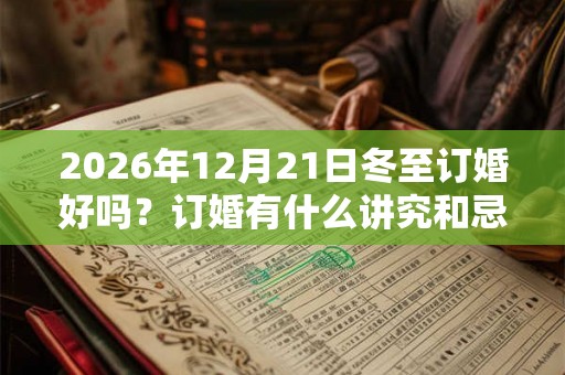 2026年12月21日冬至订婚好吗?订婚有什么讲究和忌讳? 2026年12月21日冬至订婚好吗?订婚有什么讲究和忌讳?