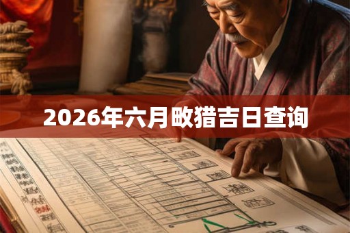 2026年六月畋猎吉日查询 2026年六月畋猎吉日查询