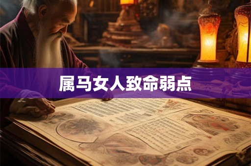 属马女人致命弱点