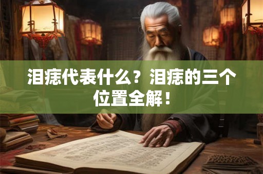 泪痣代表什么?泪痣的三个位置全解! 泪痣代表什么?泪痣的三个位置全解!