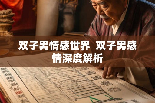 双子男情感世界  双子男感情深度解析