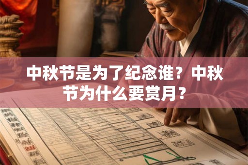 中秋节是为了纪念谁？中秋节为什么要赏月？