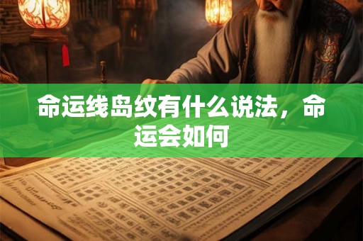 命运线岛纹有什么说法，命运会如何