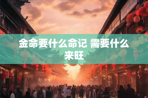 金命要什么命记 需要什么来旺