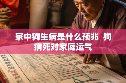 家中狗生病是什么预兆  狗病死对家庭运气