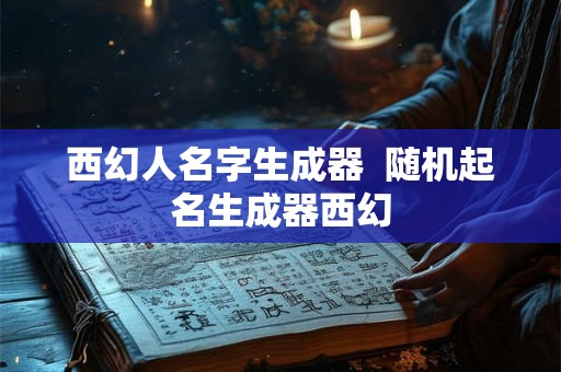 西幻人名字生成器  随机起名生成器西幻