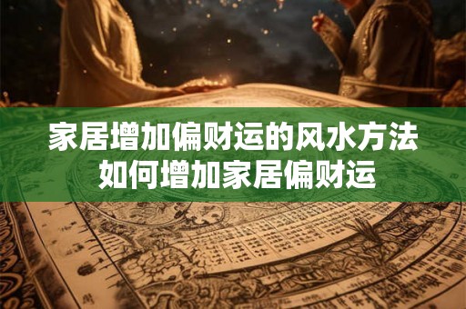 家居增加偏财运的风水方法 如何增加家居偏财运 家居增加偏财运的风水方法 如何增加家居偏财运