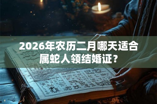 2026年农历二月哪天适合属蛇人领结婚证? 2026年农历二月哪天适合属蛇人领结婚证?