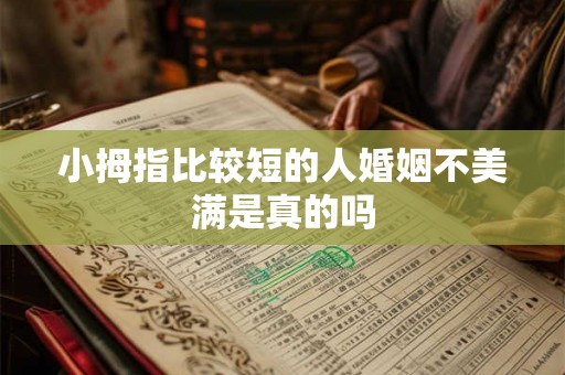 小拇指比较短的人婚姻不美满是真的吗