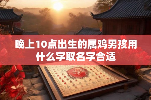 晚上10点出生的属鸡男孩用什么字取名字合适