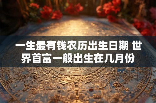 一生最有钱农历出生日期 世界首富一般出生在几月份 一生最有钱农历出生日期 世界首富一般出生在几月份