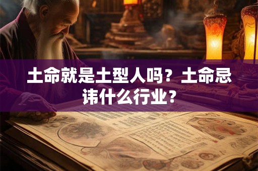 土命就是土型人吗？土命忌讳什么行业？