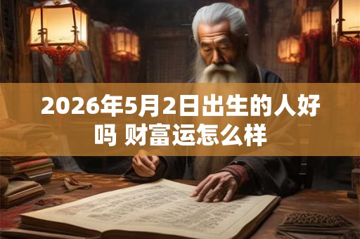 2026年5月2日出生的人好吗 财富运怎么样 2026年5月2日出生的人好吗 财富运怎么样