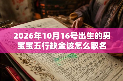 2026年10月16号出生的男宝宝五行缺金该怎么取名