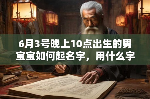 6月3号晚上10点出生的男宝宝如何起名字，用什么字好